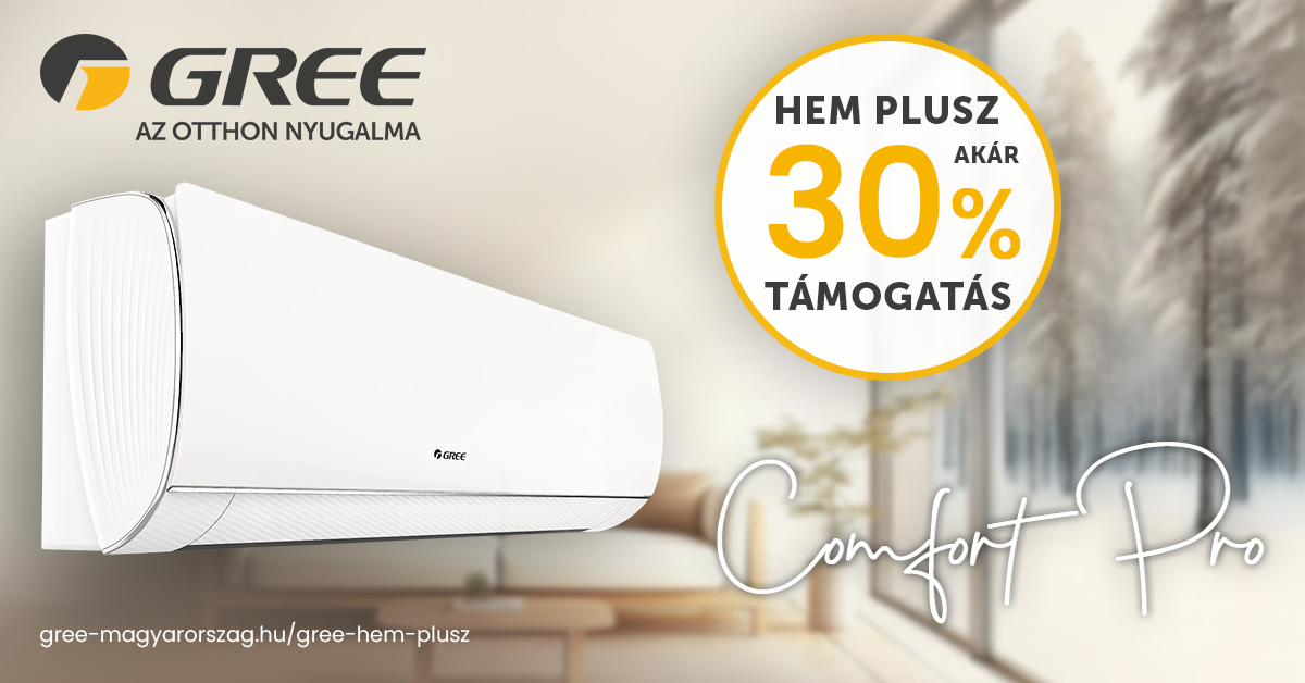 Gree Comfort Pro 3,5 kW klíma HEM Plusz támogatással